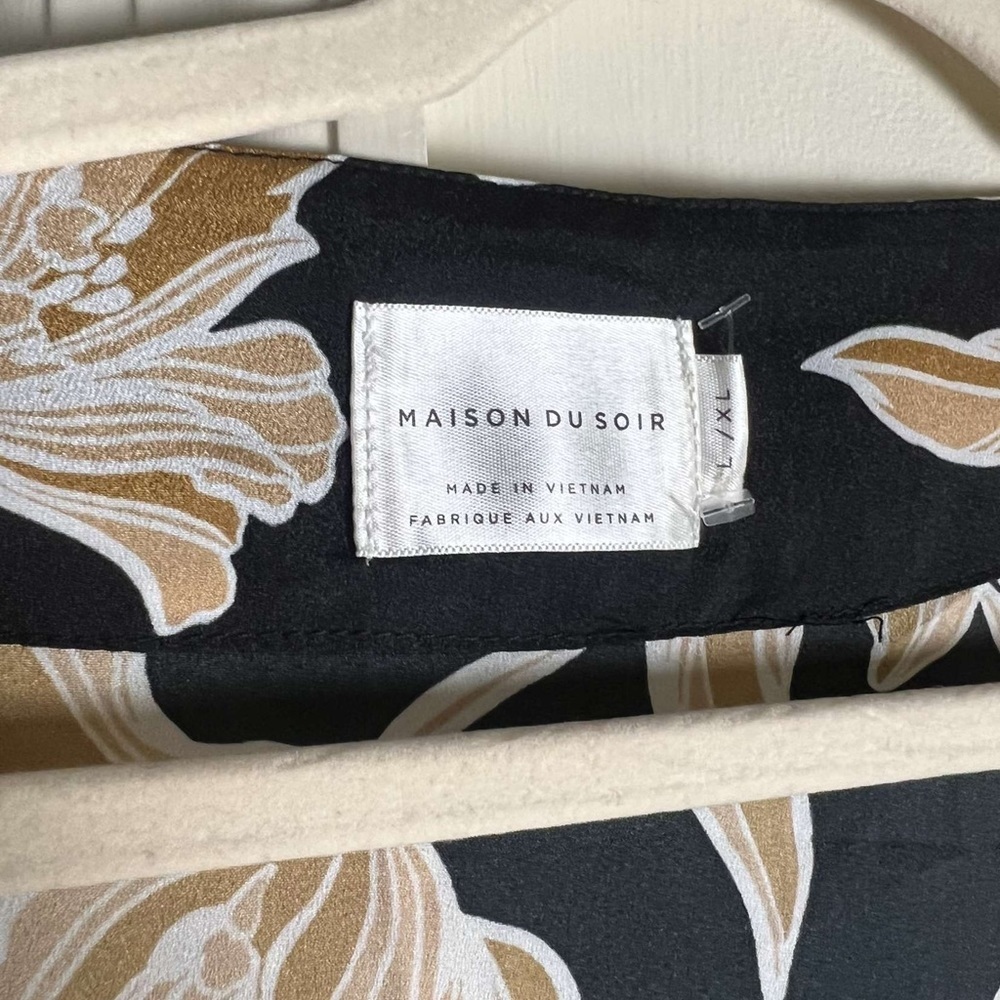 Madison Du Soir Long Black Kimono Size L XL - Picture 5 of 6